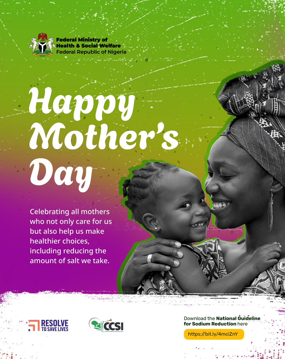 SodiumReduction's tweet photo. Happy Mother’s Day to all mothers who helps us make healthier choices. 

We see you and we love you 

Happy Mother’s Day! 

#happymothersday #reduceyoursaltintake #health https://t.co/NM5aFcoQMV