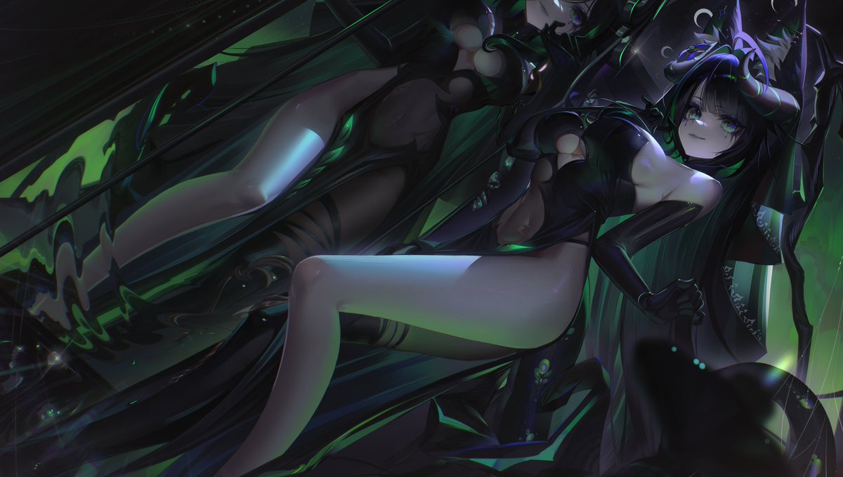 illustration for @/nyxiena ࣪ ִ☾. 
congratulations on your 3.0 debut! 💚