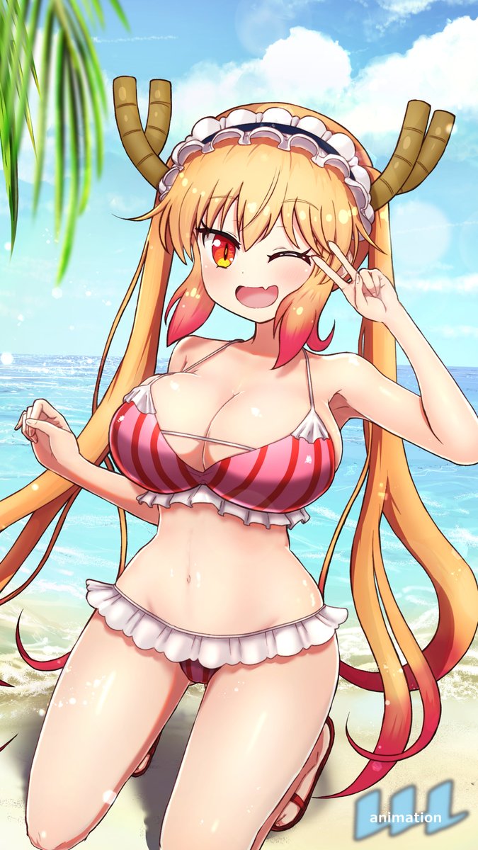 3年半くらい前に
始めて描いた水着トール
アニメ&原作カラー

初心忘るべからず 