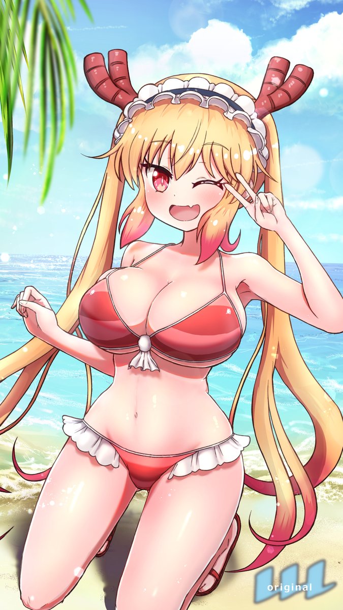 3年半くらい前に
始めて描いた水着トール
アニメ&原作カラー

初心忘るべからず 