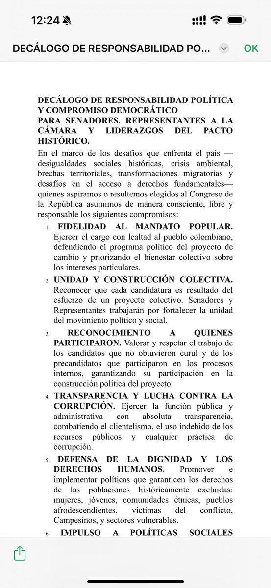 En Sincelejo “Voces del Pacto” propone al <a href="/PactoCol/">Pacto Histórico Oficial</a> este “decálogo de responsabilidad política y compromiso democrático” para los congresistas recién elegidos.

¿Usted que opina?

<a href="/IvanCepedaCast/">Iván Cepeda Castro</a> 
<a href="/petrogustavo/">Gustavo Petro</a> 
<a href="/carolinacorcho/">Carolina Corcho</a> 
<a href="/MafeCarrascal/">Mafe Carrascal Rojas</a>
