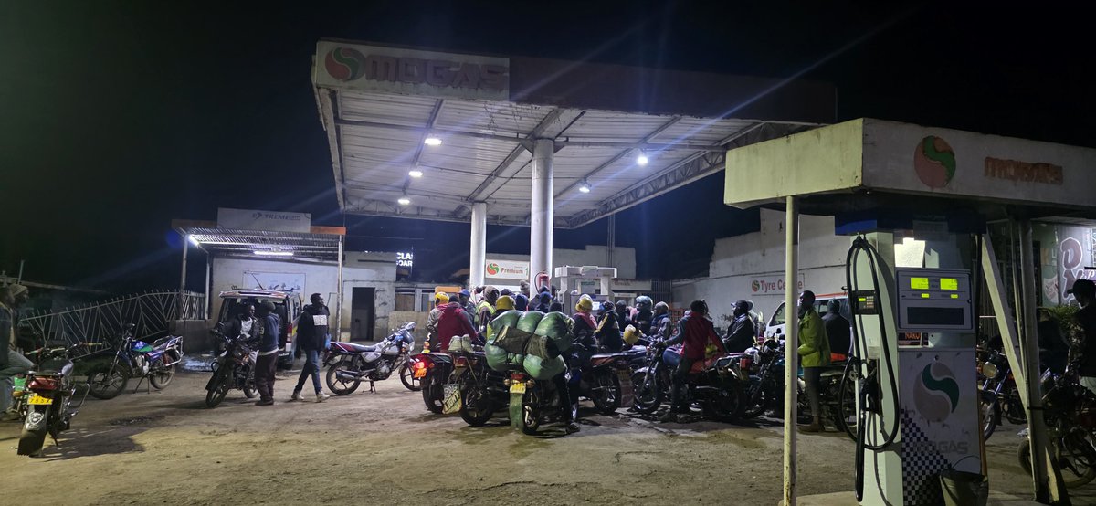 Scenes huku Njoro. The fuel crisis might be real.