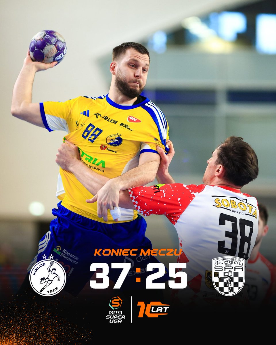 orlen_superliga's tweet photo. Pewna wygrana @kielcehandball z @ChrobryH1961 💪

#10latSuperligi https://t.co/LsKZkRXier