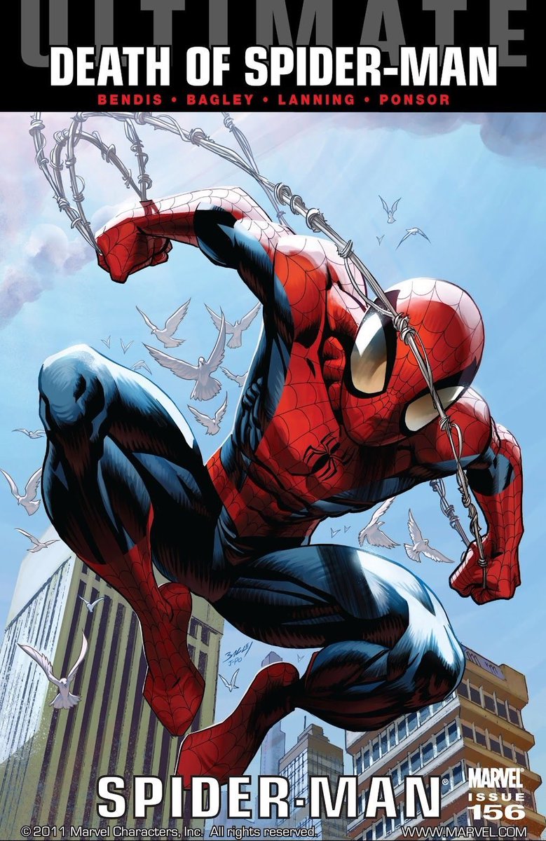 LuisAlb84335759's tweet photo. Siempre me gusto que para La Muerte de Spider-Man hayan decido traer de vuelta Mark Bagley para dibujar el comic cerrando el ciculo que empezo con el primer número Últimate Spider-Man. https://t.co/eYg22BMi0P