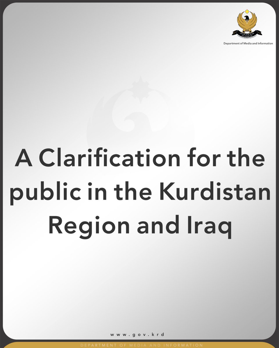 A Clarification for the public in the Kurdistan Region and Iraq

Iraq’s Federal Ministry of Oil has issued a statement claiming that the Kurdistan Region is not ready to export oil through the pipeline to Türkiye’s Ceyhan port. To clarify this for the public, we underline the