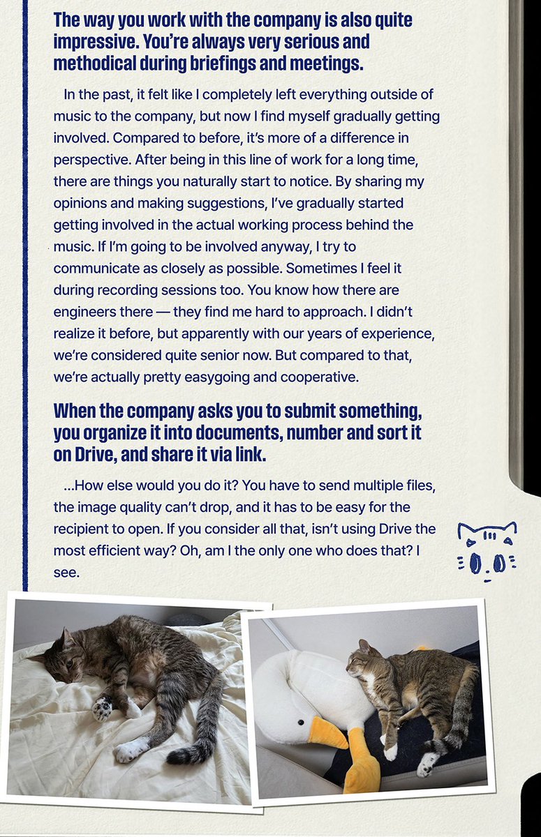 ไม่รู้ว่าโมอารู้ไหม แต่ว่าคังแทนทำงานวงหนักมากจริง ๆ นะ บริษัทชมว่าฮีจริงจังและทำงานเป็นระเบียบ ซูบินพูดชมคังแทนตั้งแต่ใน our lost summer สโลวแรปบิทยังพูดถึงว่ามบ.โฟกัสวง แล้วก็พี่ยอนกับสุ้บพูดขอบคุณคังแทนในไลฟ์ตลอดว่าทำงานหนักมาก คือฮีทำเพื่อวงหนักมากจริง ๆ กุอยากให้ทุกคนรับรู้