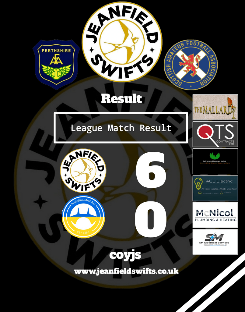 MATCH REPORT: Match Report - Jeanfield Swifts AFC v Breadalbane AFC #Pitchero
jeanfieldswifts.co.uk/teams/140176/m…
