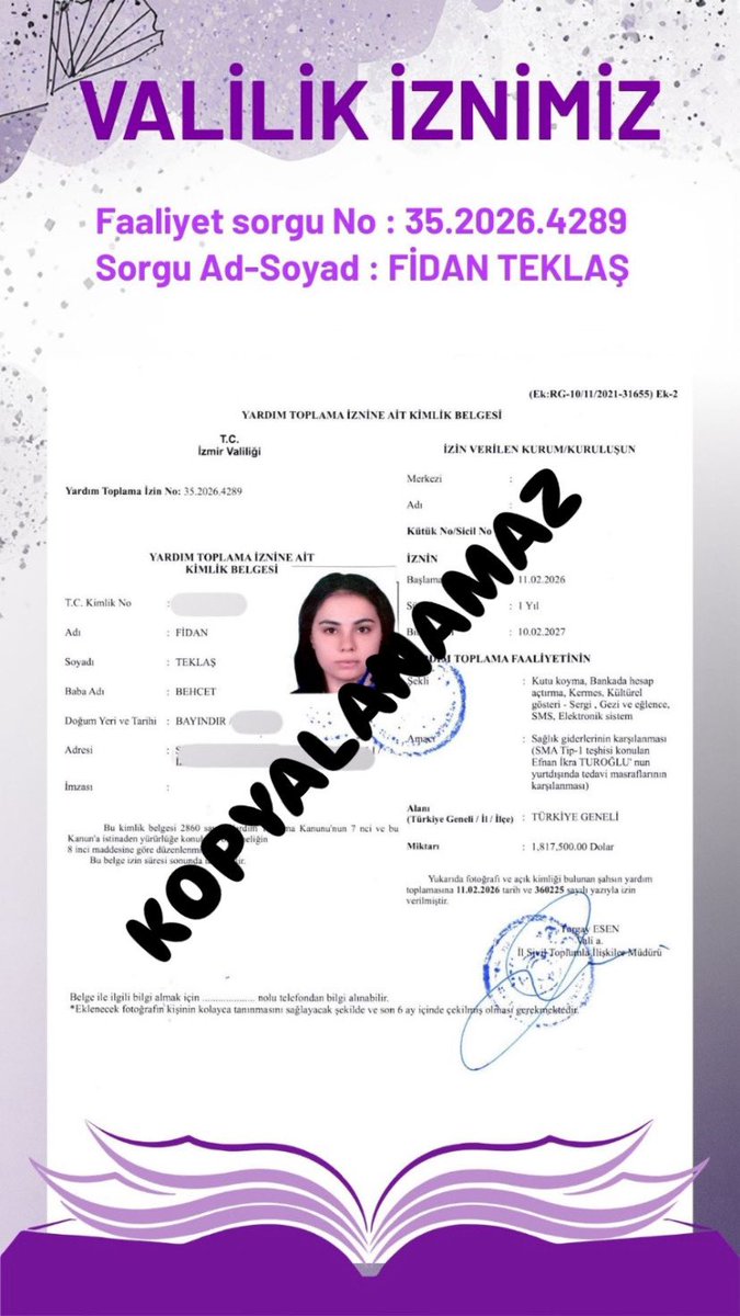 smaefnanikra's tweet photo. Valilik Onaylı Bağış İbanlarımız
₺ : TR66 0013 4000 0258 3899 9000 01
$ : TR39 0013 4000 0258 3899 9000 02
€ : TR12 0013 4000 0258 3899 9000 03
Alıcı : Efnan İkra Turoğlu

Yurrdışı Bağış İbanımız
(SMA Children Vakfı güvencesiyle)
‌
NL59BUNQ2184185736
Alıcı: Sma Children
Swift/BIC: BUNQNL2A
Omschrijving: Efnan İkra Turoğlu
FAALİYET SORGU NO: 35.2026.4289
Sorgu Ad-Soyad: FİDAN TEKLAŞ
#ilberortaylı #galatasaray #ardagüler #sma #akbnk #turps #yunus #pazar #GSvİBFK #SEDATPEKERREİS #OlympiacosFC