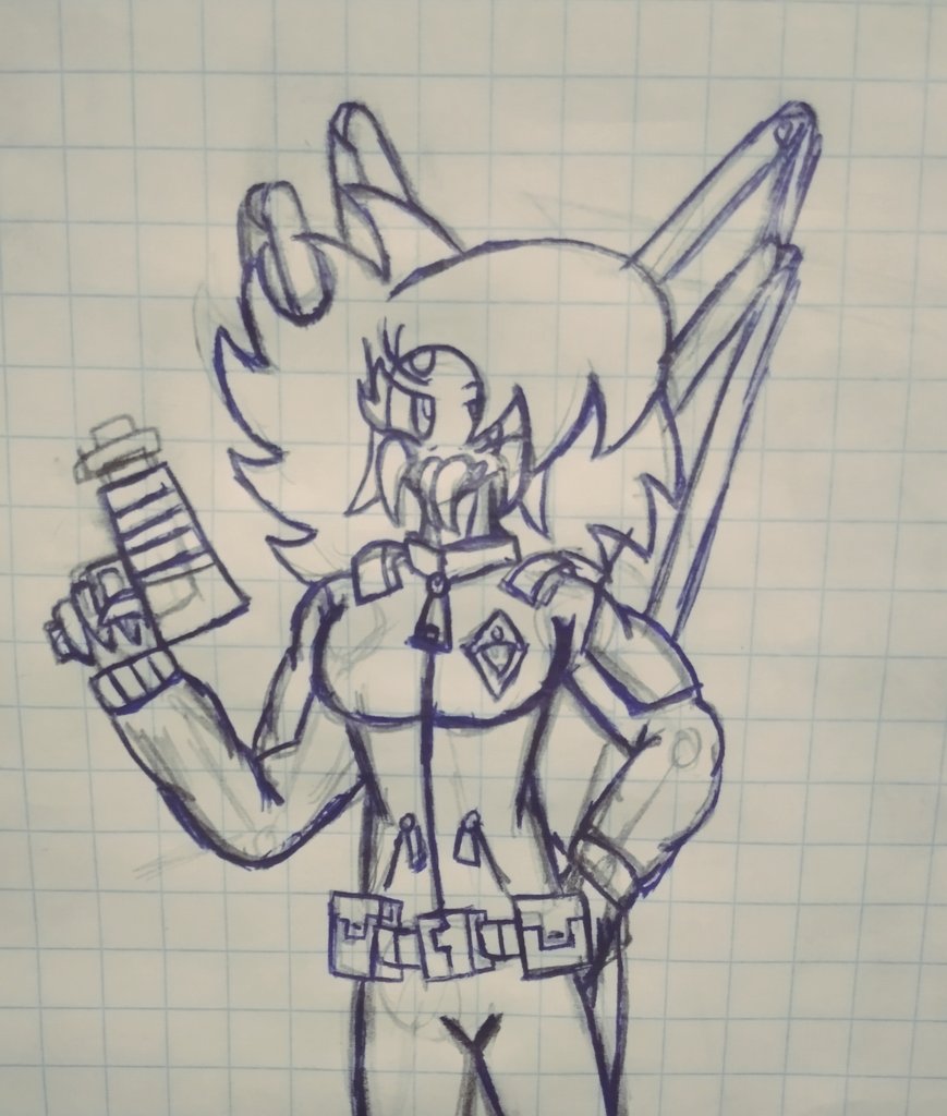 Webcat17173988's tweet photo. Un dibujo de una de mis oc, Fantara sujetando su arma .
#spiderwolf #beastbrickcity #furryspider #oc #ocart #womanspider #furry #furryfemale #spiderfemale #drawfurry #furryartists https://t.co/tl9jUVw1Zl