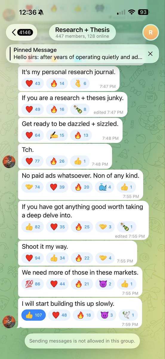 MDOZIII's tweet photo. @obitocrypto Excited for the group. It’ll definitely be very helpful reading thesis and building conviction https://t.co/vGMtoxBwnL