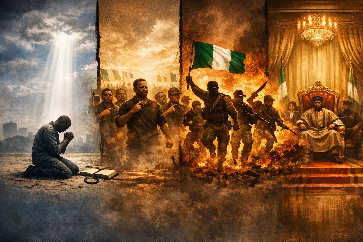 Praying is the easiest way to do nothing about Nigeria’s problems. Someone said that, and they might be right. Let’s talk about how power was actually taken 👇

A group of people in Nigeria didn’t just pray. They declared: ‘Emi lo kon’ — "it’s my turn."  

They understood a hard