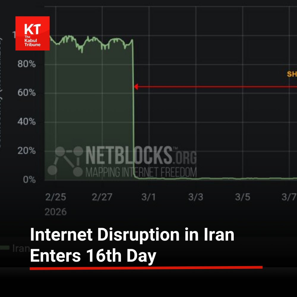 Widespread internet disruptions in #Iran have entered their 16th day ...