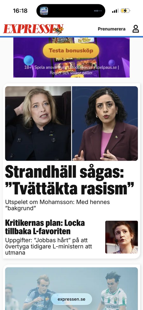 Detta är absolut inte ok, varken bildsättning eller rubrik. Jag har inte skrivit det som insinueras och den här artikeln som (legat uppe hela dagen) dessutom förts vidare av t ex Omni är fullständigt fel. Nu får ni rätta.