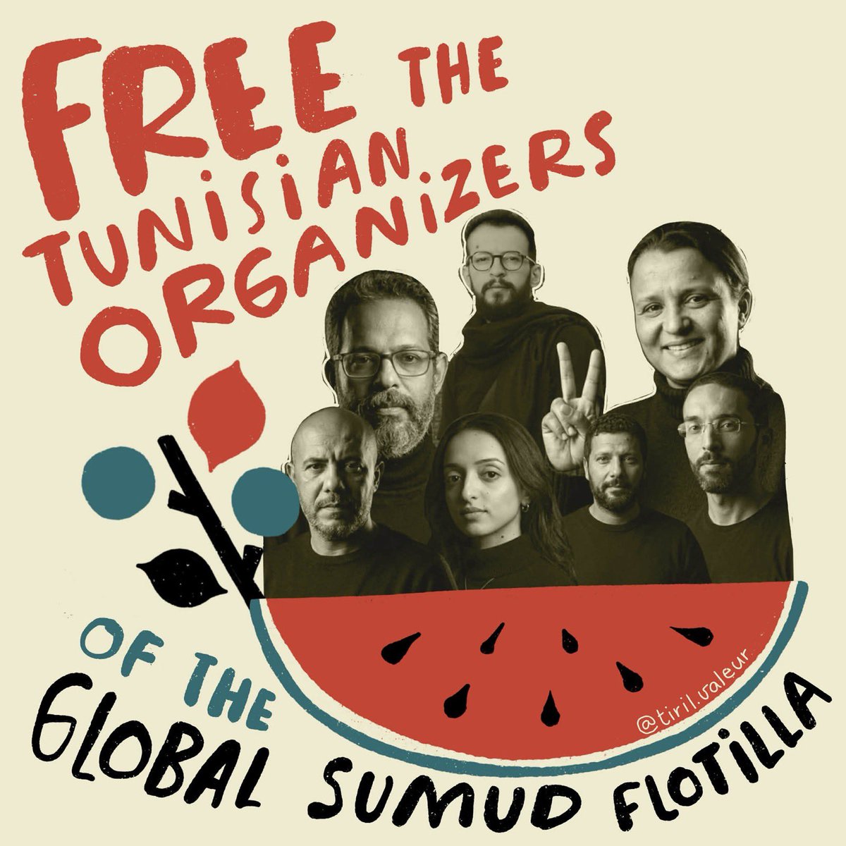 swilkinsonbc's tweet photo. After a spurious arrest campaign to stop organisers from breaking the israeli siege of Gaza, it’s time to demand their release @gbsumudflotilla https://t.co/R2UUXIYsZc
