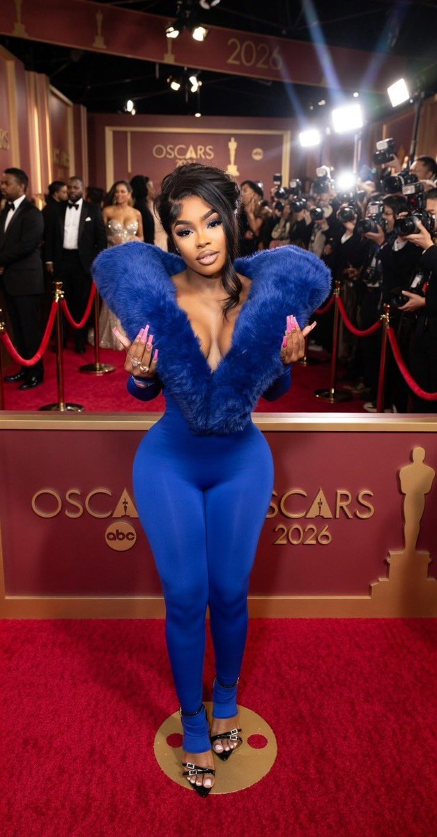 ogrelia_'s tweet photo. La Mas Doll 🇩🇴arrives to the #Oscars  red carpet. https://t.co/Ijod0woUAK