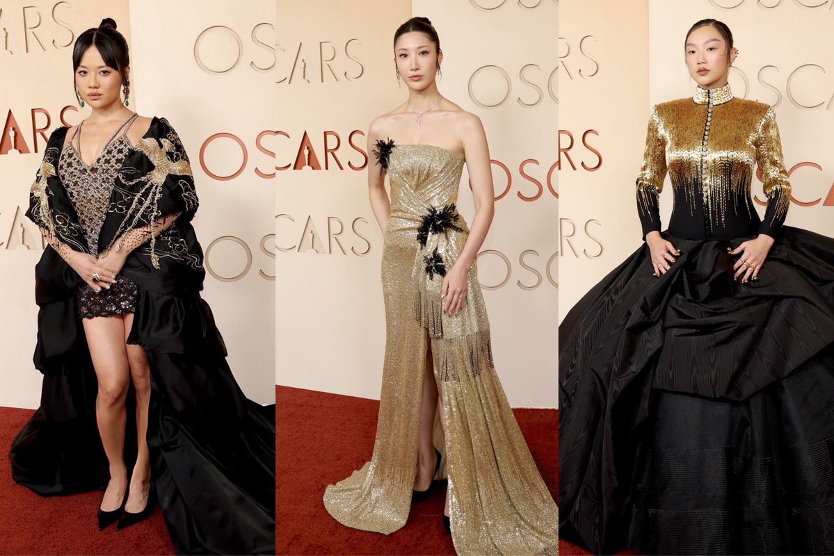 desolatist's tweet image. HUNTRIX LOOKING GOLDEN ON THE OSCARS RED CARPET!!!!!!