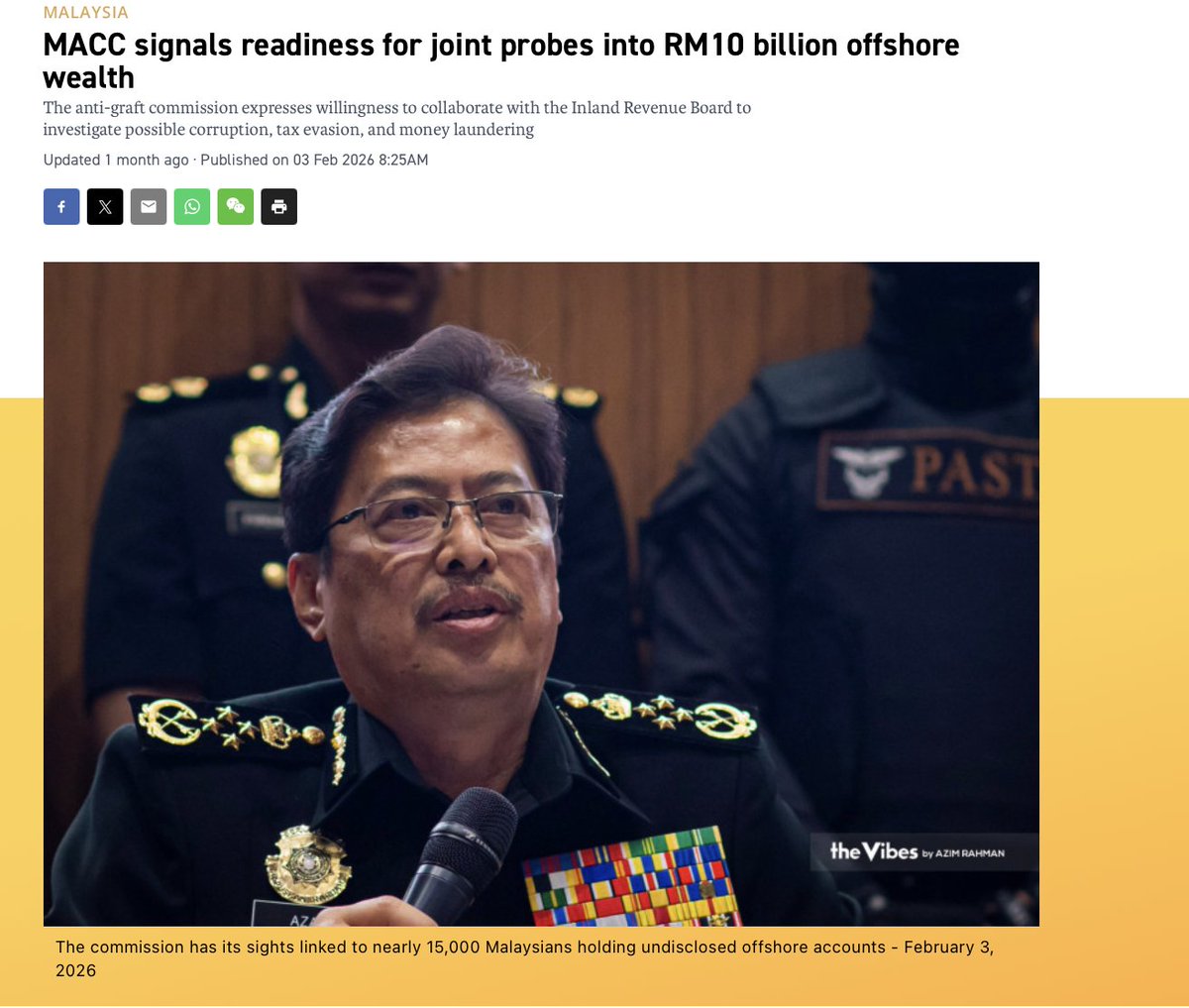 Dilaporkan hampir 15,000 rakyat Malaysia ada akaun luar negara bernilai sekitar RM10 bilion. Persoalannya, macam mana duit sebesar ini boleh lama berada di luar tanpa dikesan? Sistem pemantauan kewangan kita benar-benar berfungsi atau hanya selepas isu timbul baru disiasat?