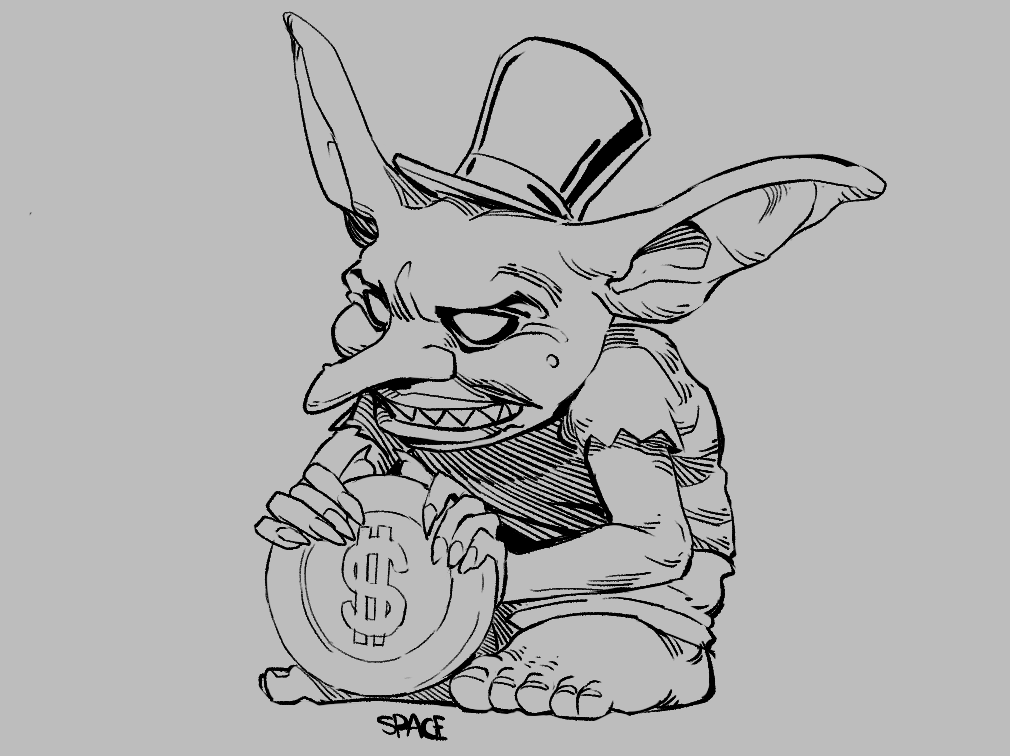 spacezehuman's tweet photo. march hotel drawing #13 #art #goblin #illustlation https://t.co/G8HJ6b3uDj