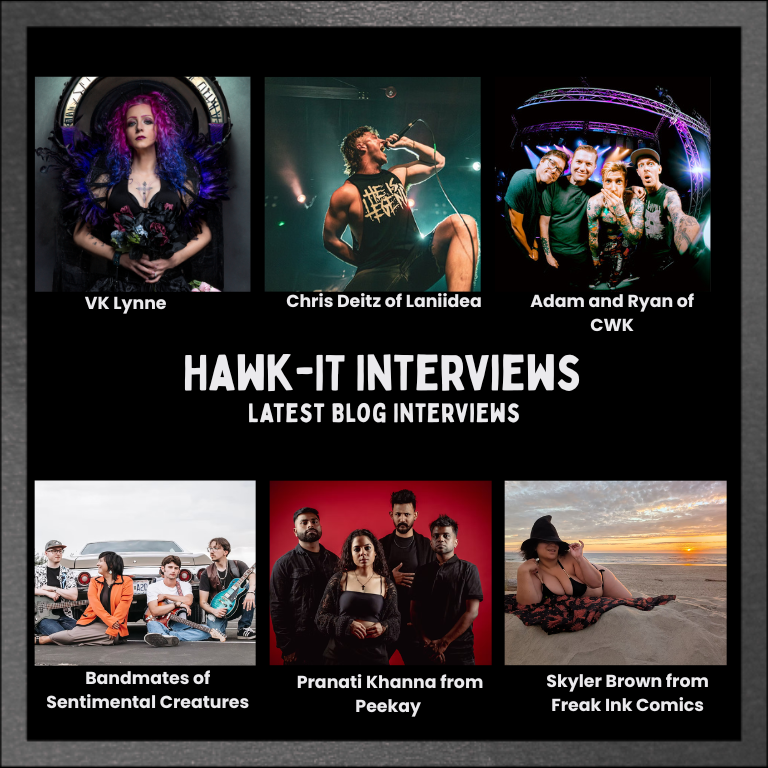 Make sure you check out Hawk-IT Interviews to read the latest interviews with these amazing artists and bands! 🎤🎶
Head over to hawkitmedia.com and dive into the latest interviews now! 🔗

#HawkITInterviews #HawkITMedia #MusicInterviews #IndieArtists #Bands