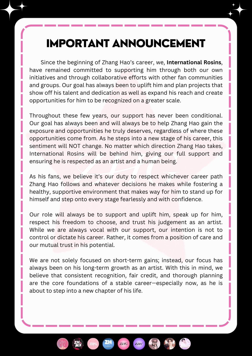 ZHANG HAO CHARTS | 장하오 tweet media