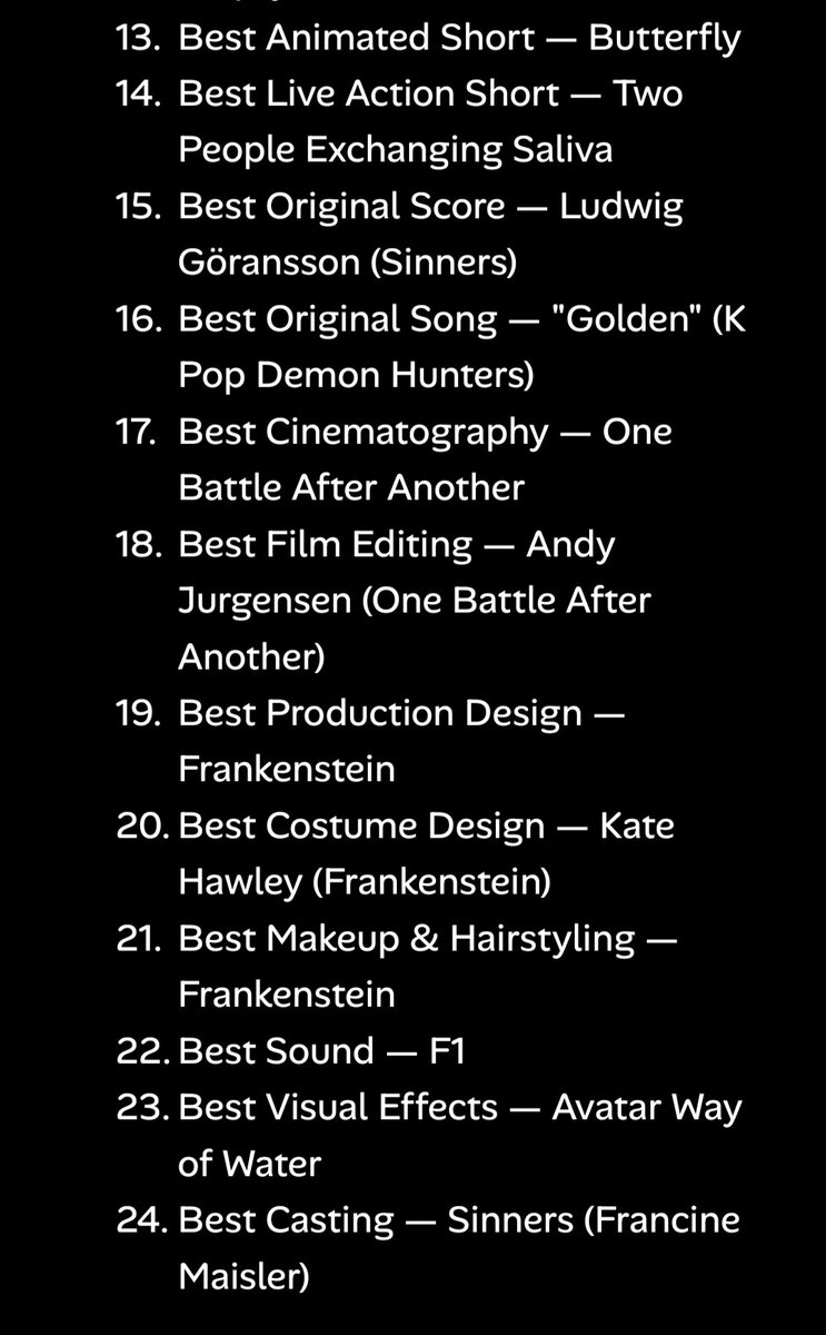 soneshzen's tweet photo. My picks for Oscars 2026. 

#OscarSunday #oscar #academyawards https://t.co/wn94kL3Ntp