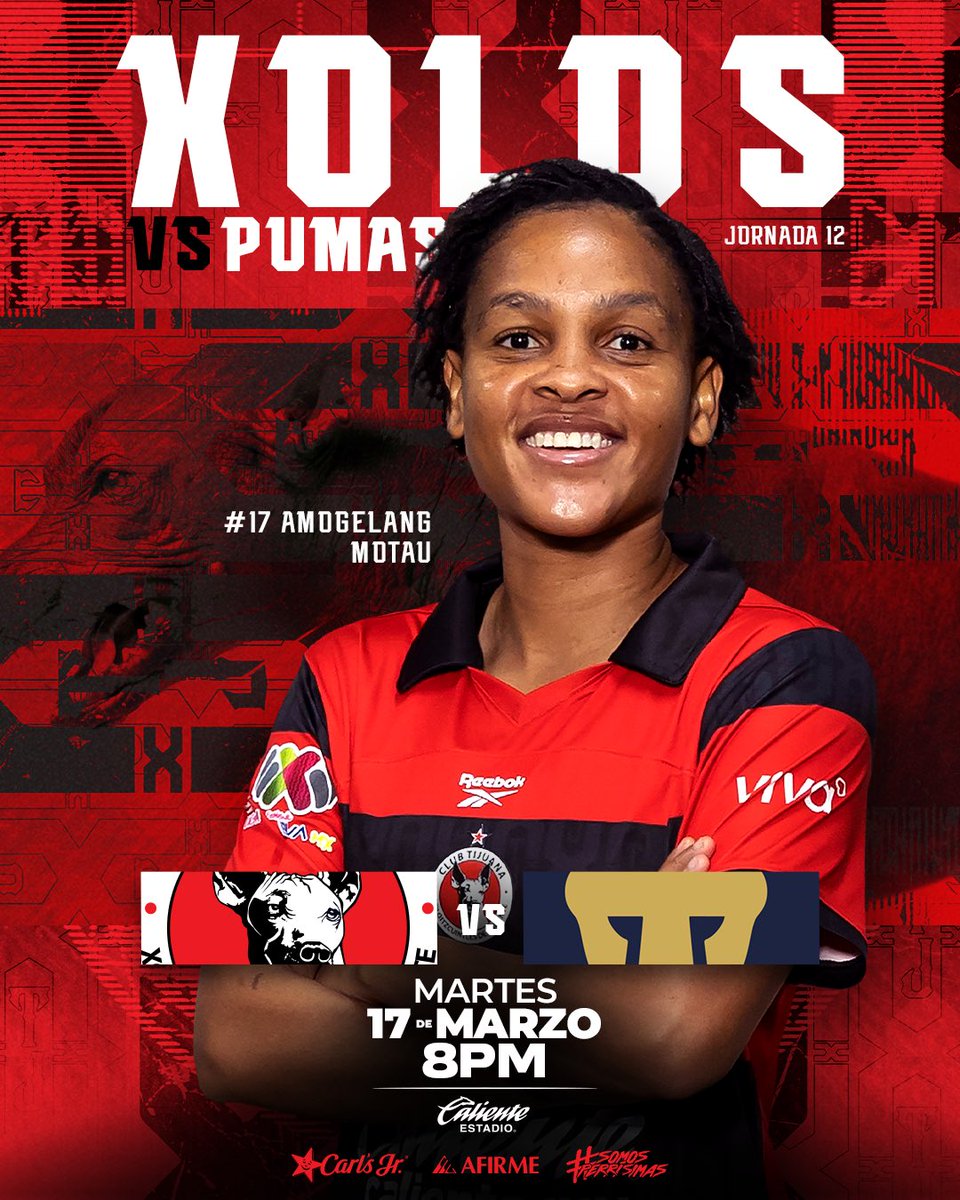 XolosFemenil's tweet photo. Este martes, ¡todos al Mictlán que juegan mis Perrísimas! ❤️🖤 

¡Entrada libre! #SomosPerrísimas 🐕 https://t.co/AuOPOsKEw5