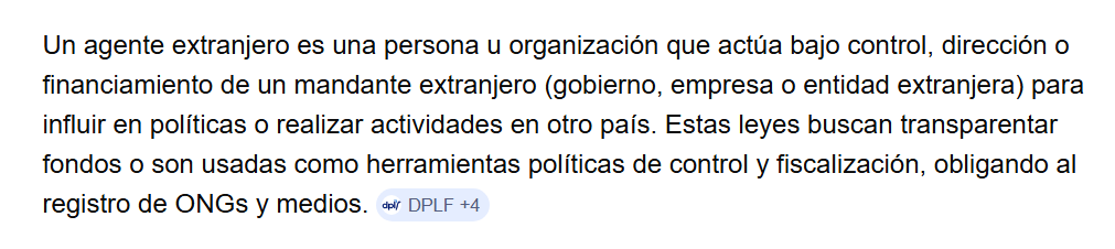 Javier Milei es un agente extranjero. 
Lo malo de todo ésto, es que ahora es presidente.
No trabaja para ustedes, a él lo controla un gobierno extranjero y va a hacer todo lo que ése gobierno le exija y no va a ser para beneficio del pueblo argentino
Abran los ojos!
Definición👇