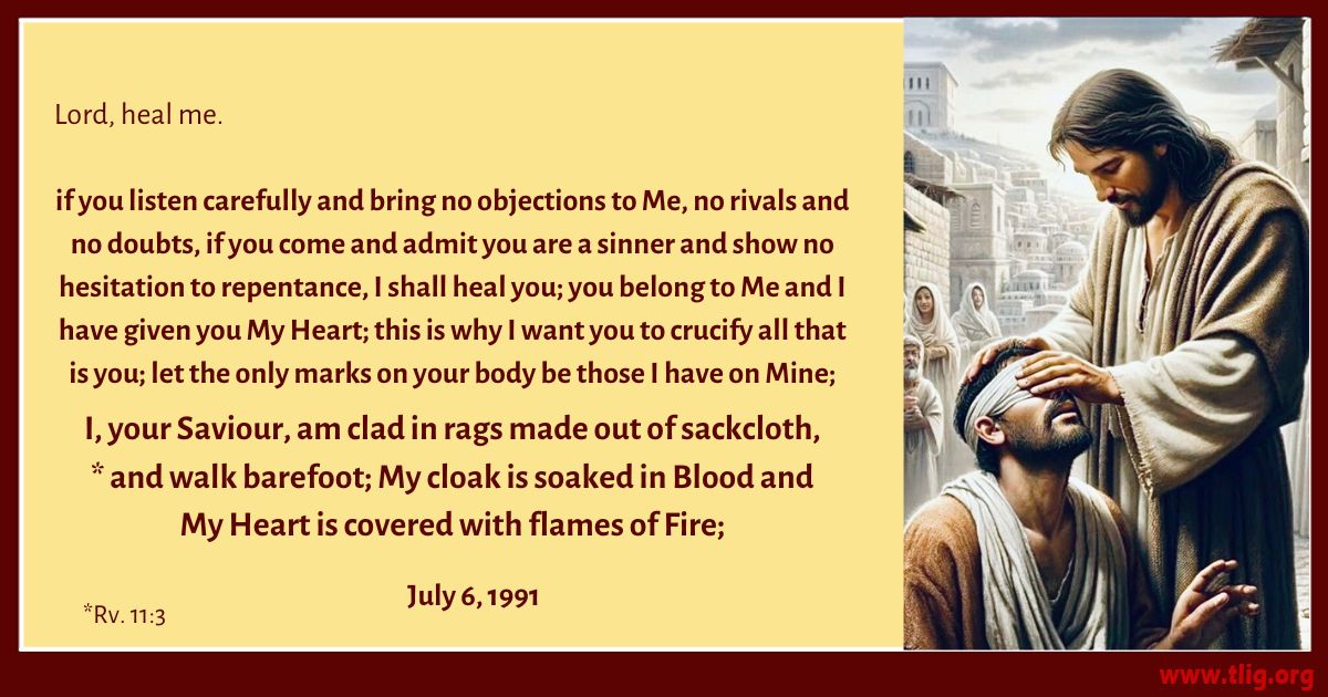 VassulaRyden's tweet image. In this time of Lent, let's focus more on Jesus and not on ourselves. Crucify all that is us and let only the marks on our body be of and from Jesus Christ. Read more of this Message here at ww3.tlig.org/en/messages/63…  #FocusOnJesus #Repentance #HolySeason #JesusSaves