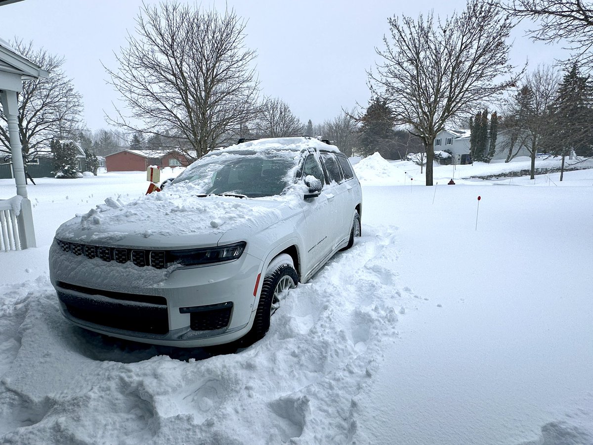 Winter has returned to Petoskey! Yep, some Christmas decorations still up on account they’ve been buried since New Year’s and I can’t remove their anchors… 🤣