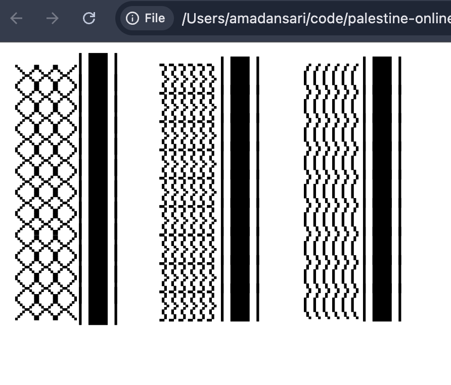 ascii art html keffiyeh pattern test w gnu unifont