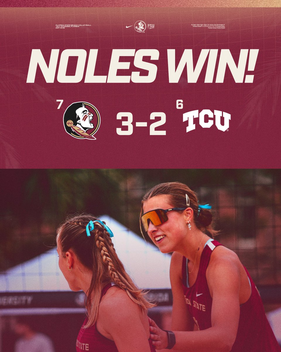FSU Beach Volleyball tweet media