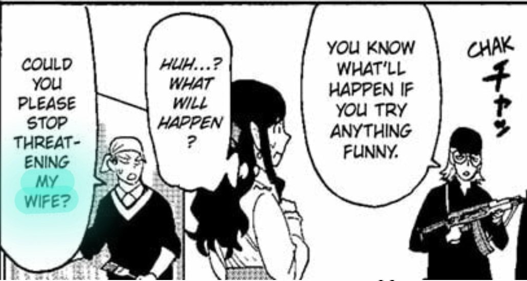 LyaForger's tweet photo. Too much "my wife/family" in less than 10 chapters. It's no longer for the mission, my delusional man https://t.co/dFcjhkuNV0