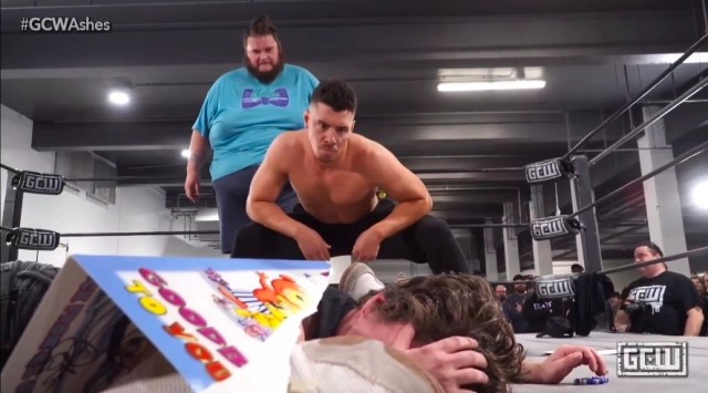 NotJustAChair's tweet photo. Oklahoma standing tall in @GCWrestling_  and love to see it!  
@KJOrso @Sam_Stackhouse #GCWAshes https://t.co/pN9nsH73qr