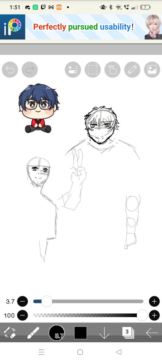 W.i.p I'm converting both to Fanarts since I'll be basically drawing based on the manga perspectives, Ill have to resize canvas to fit this fanart. PS: I'm so big on ibis paint.
#phvtuber