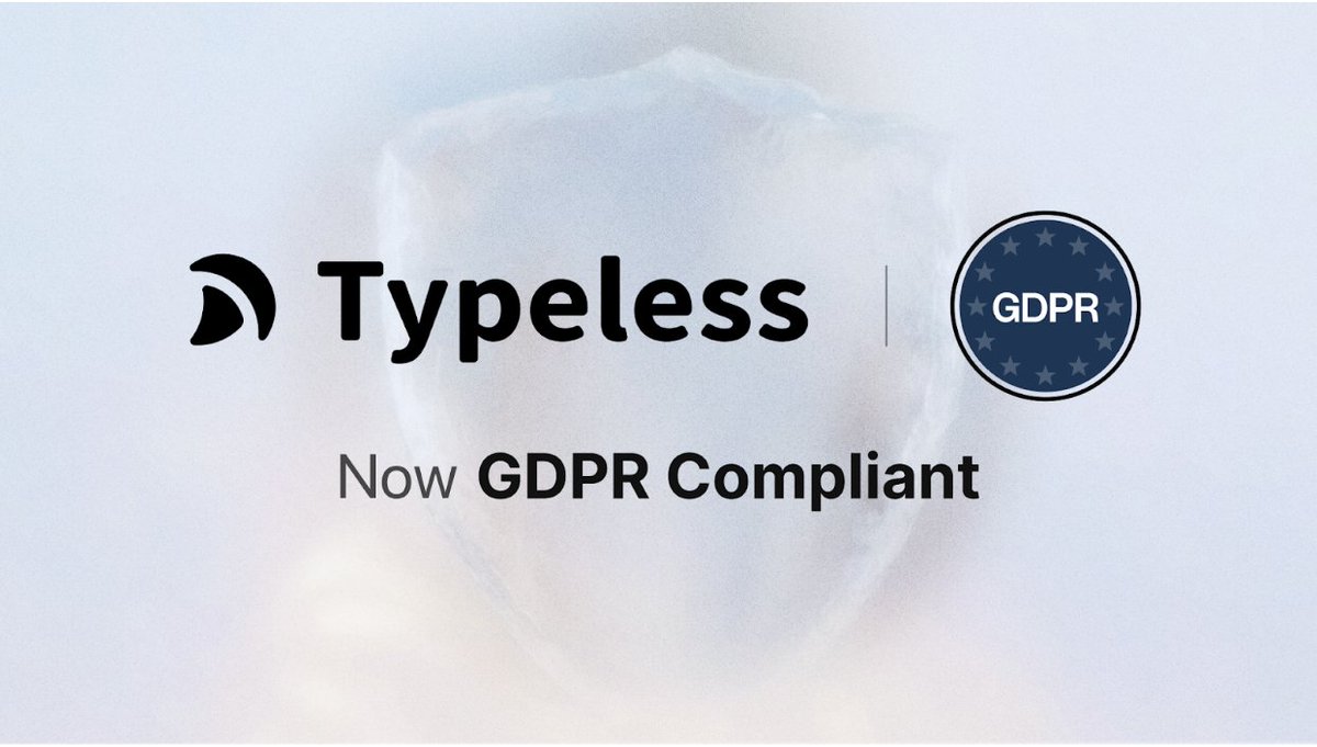 LearnWithBishal's tweet image. AI tools are getting smarter.

But the real question people are starting to ask is:

Can I trust them with my data?

That’s why this update from @typelessdotcom is important.

Typeless is now HIPAA compliant + GDPR compliant, two of the strictest data protection standards