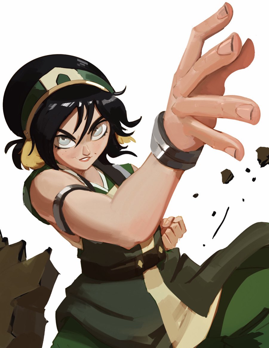 Toph new design! 💚🖤🪨✨