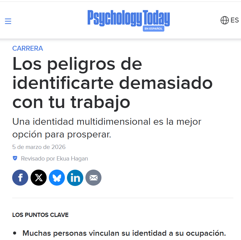 virginiog's tweet photo. La identidad laboral tiene beneficios y riesgos, como crisis de identidad tras una interrupción en la carrera Los peligros de identificarte demasiado con tu trabajo 

Una identidad multidimensional es la mejor opción
https://t.co/1lSzHljkxa https://t.co/qYjvunzYqK