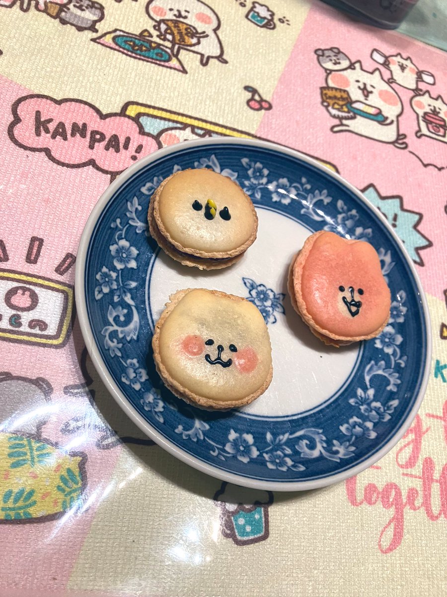 TheFirstManYT's tweet photo. ホワイトデーはマカロンを作って食べて終了。
動画見ながら作ってみたけど、なかなかお手本のように綺麗にはいかず…
お菓子作り、趣味にしてもいいくらい面白い。 https://t.co/R500zIgDbD