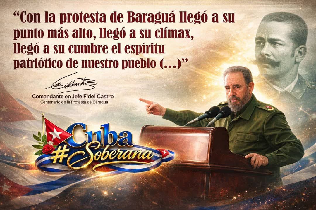 Hoy está vigente la aseveración de #Fidel de que Cuba será un Eterno Baraguá!!! #CubaEstáFirme #CubaSoberana