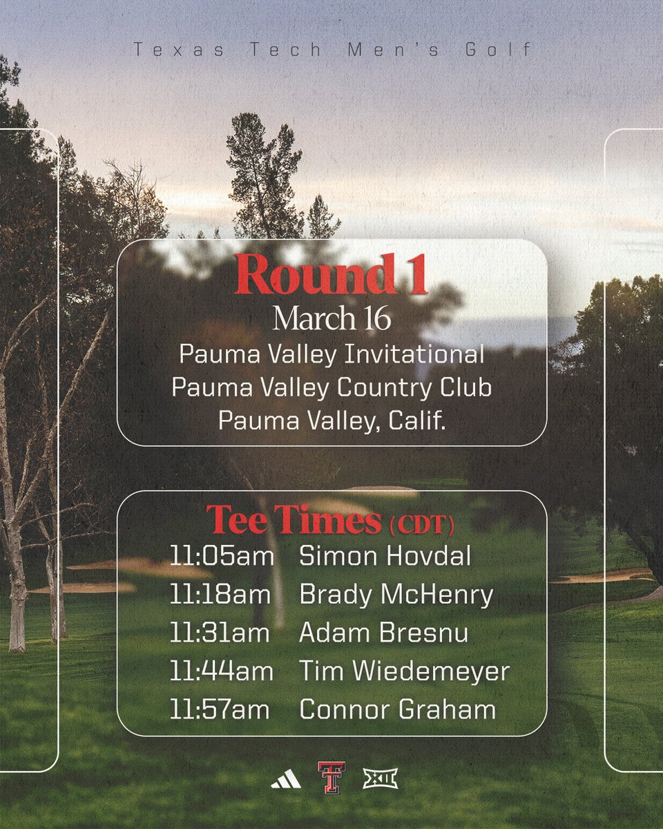 Texas Tech Men’s Golf tweet media