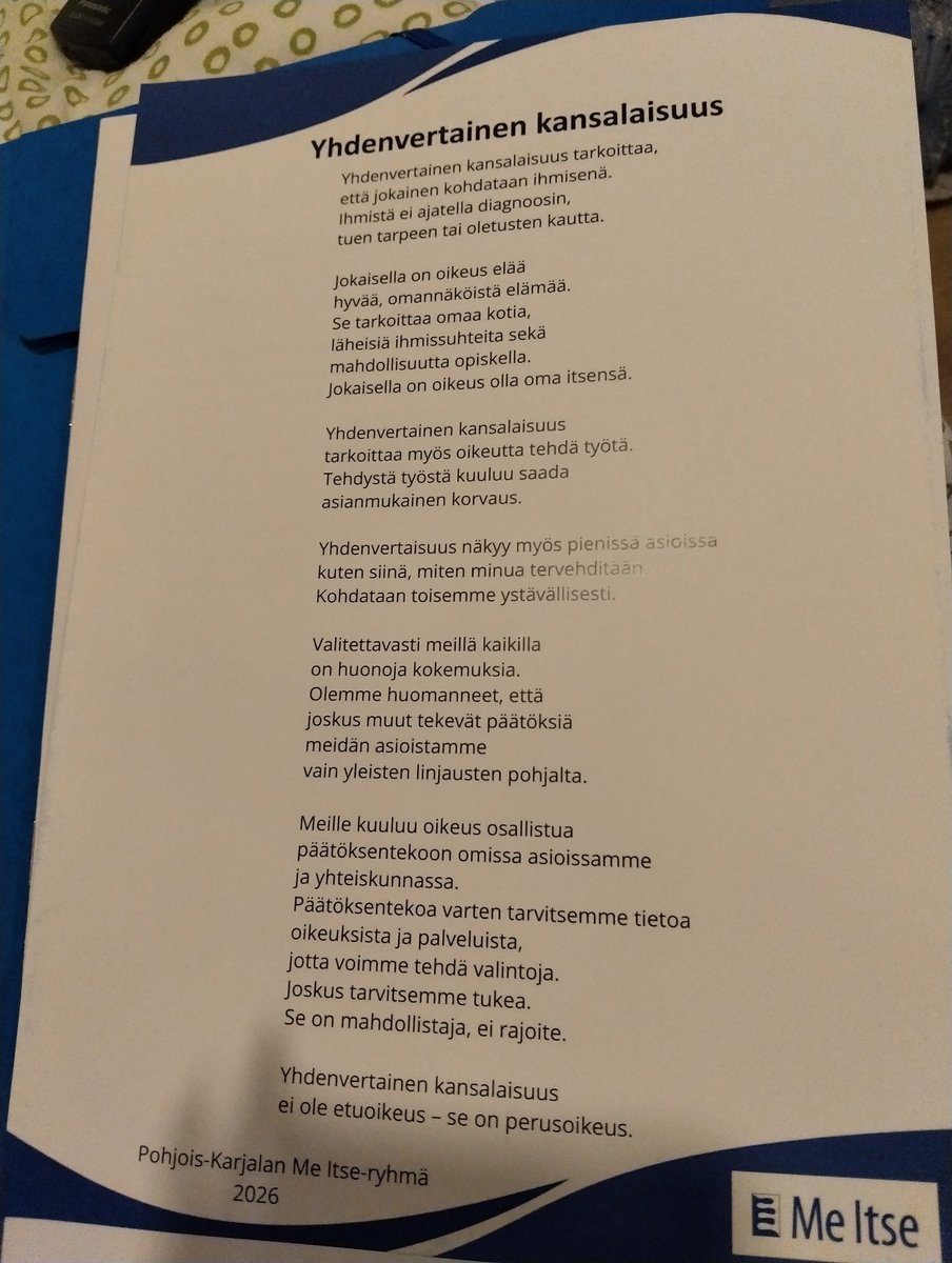 ulla_topi's tweet photo. Me Itse ry vuosikokous julkilausuma 14.3.26 Tampereelle. https://t.co/NrvElRyOg1