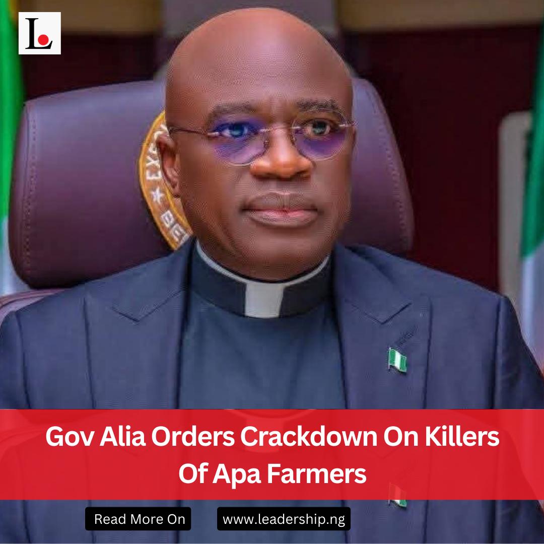 LeadershipNGA's tweet photo. Benue State governor, Hyacinth Alia, has condemned in strong terms the attack on residents of Akpete/Asaba community in Ojantele Ward of Apa Local Government Area by the suspected armed herdsmen.
Governor Alia said he was in deep sorrow over the report that the terrorist ambushed a group of innocent farmers from Ojantelle, Asaba and Akpete who had gone to their cashew farm to harvest seeds.

Read more: https://t.co/2llycHRPwx