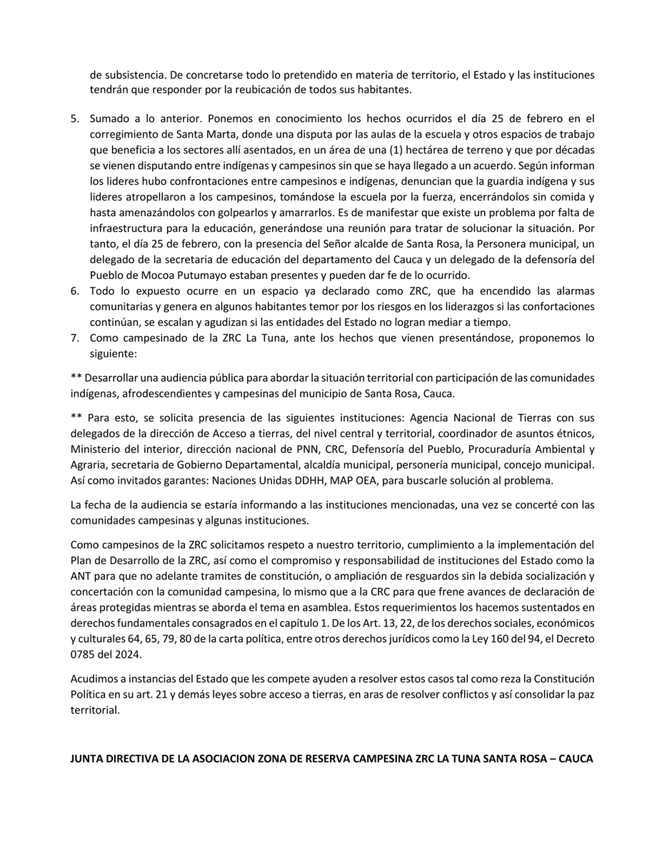 Red por la Vida y los Derechos Humanos del Cauca tweet media