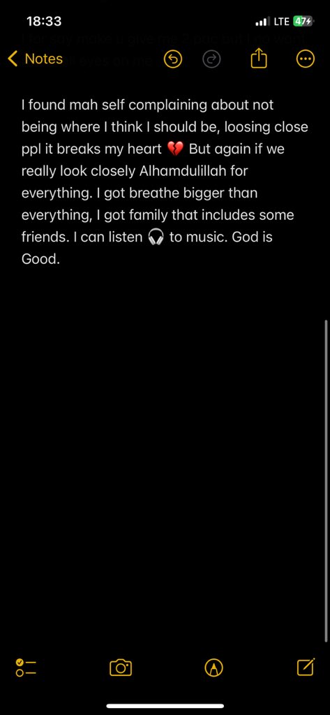iamzackizzy's tweet photo. Stay positive 🙏🏽 https://t.co/v1alblDrvd