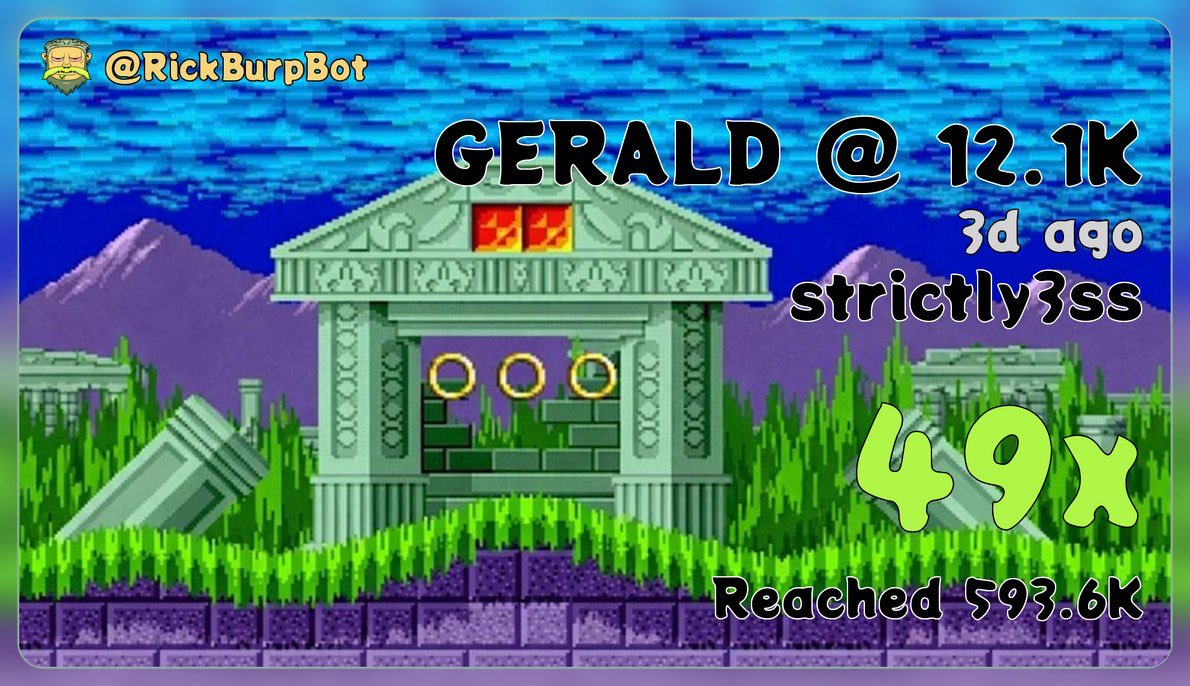 Update on $GERALD

49x now for this play shared by <a href="/strictly3s/">strictly.3ss</a> 

v5g2uxKKpSAUXkCw8d51A2r9jvBJLDJD7jFPkTSpump