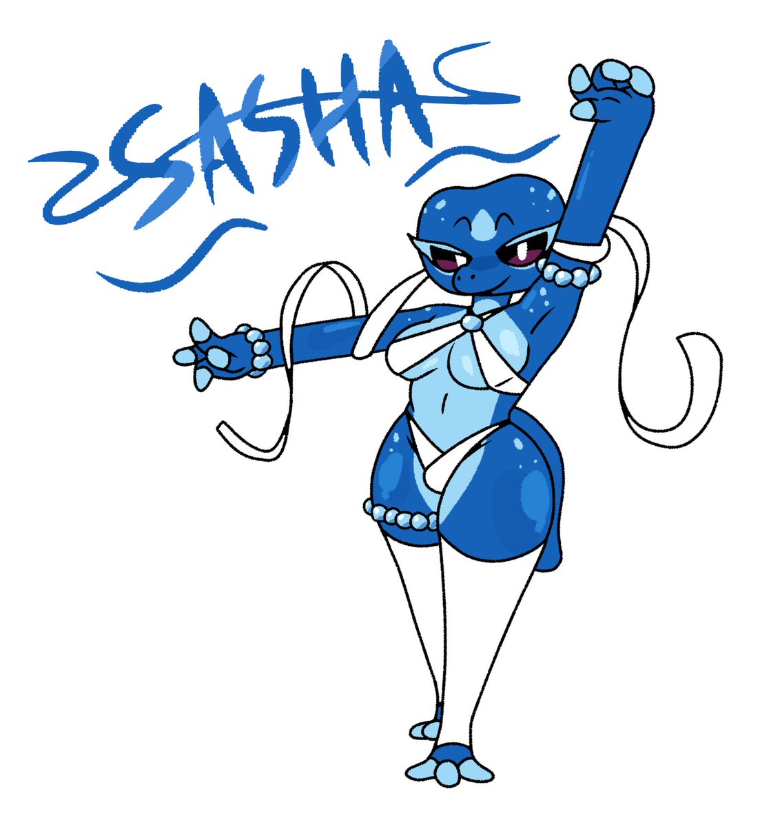 I am team Gecqua all the way so of course I had to make an oc of it. She’ll do her debut match here soon ;P