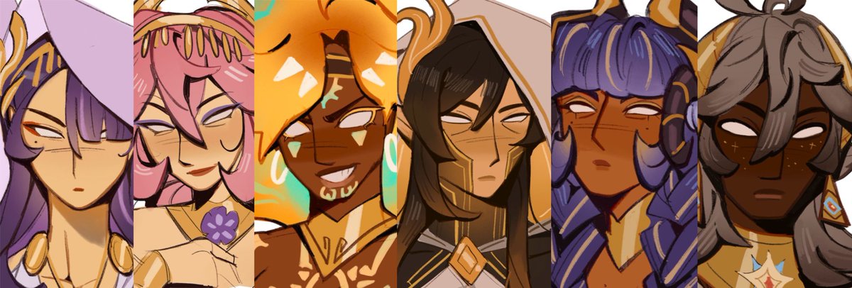 aaaaand the rest of the gods for my god games animatic (more in replies)