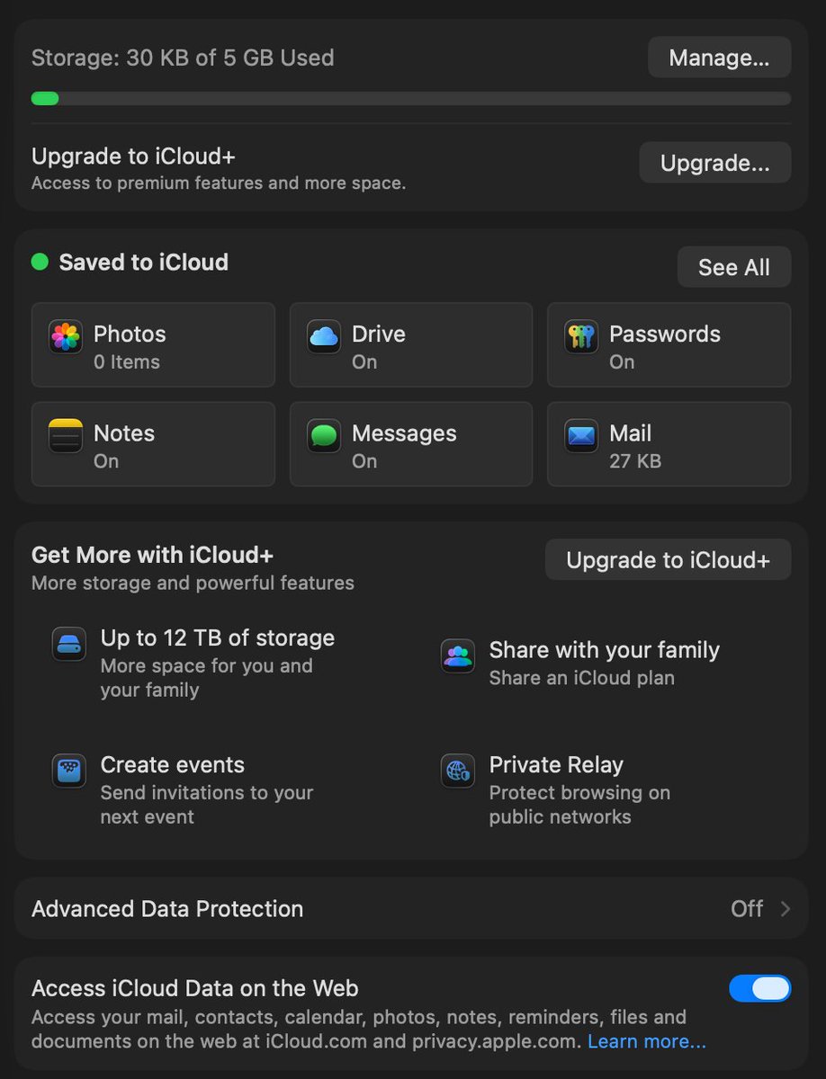 UK_Daniel_Card's tweet image. Things to think about;

iCloud+ gives you loads of cool benefits!

In the UK ADP is disabled (this sucks). Imagine having to change region to have basic data protection features! :(

But also; consider if you want web access enabled!

Also; passkeys! 

#Privacy #Security #iCloud