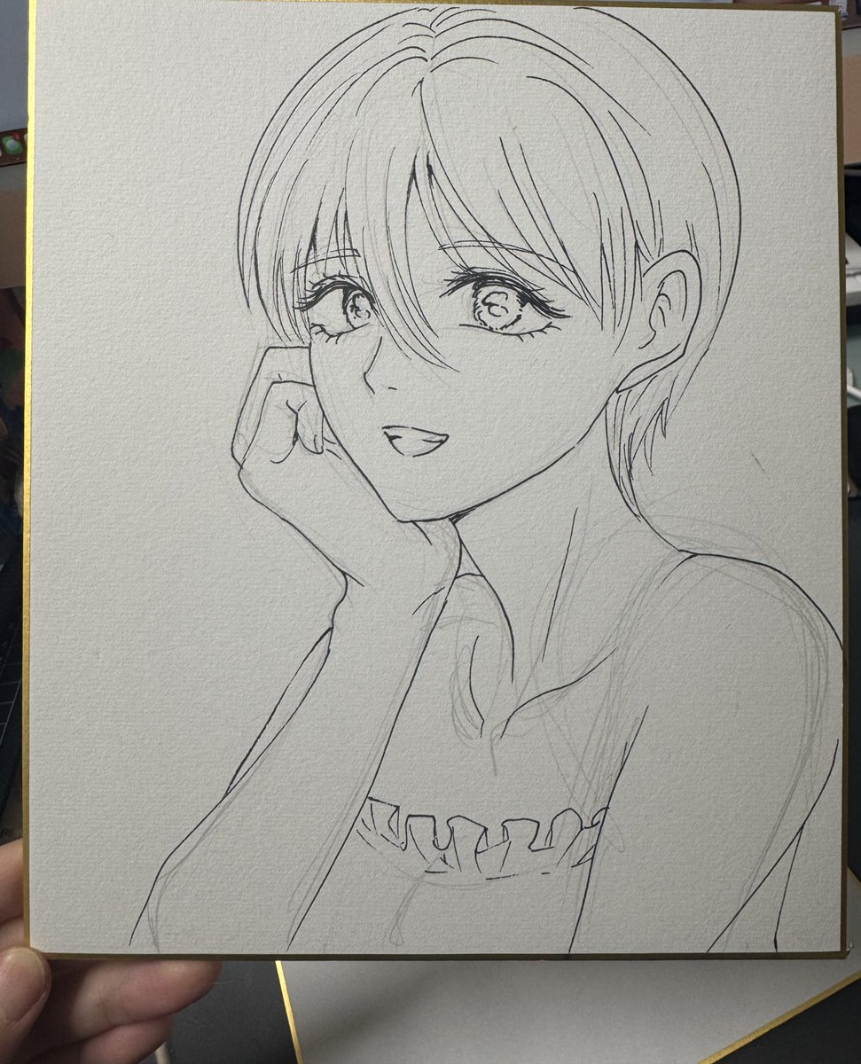 小さい色紙描きます。
送料が高いのでネコポスで送れるサイズです。 