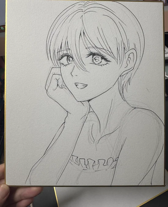 小さい色紙描きます。
送料が高いのでネコポスで送れるサイズです。 